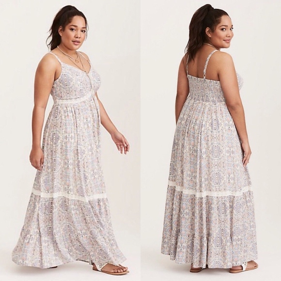 Torrid Boho Maxi Dress Floral Size 3 - Picture 1 of 6